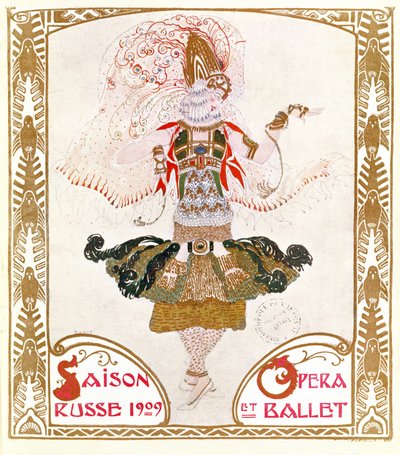 Cover of a programme for the Russian Season of Opera and Ballet, 1909 by Leon Bakst